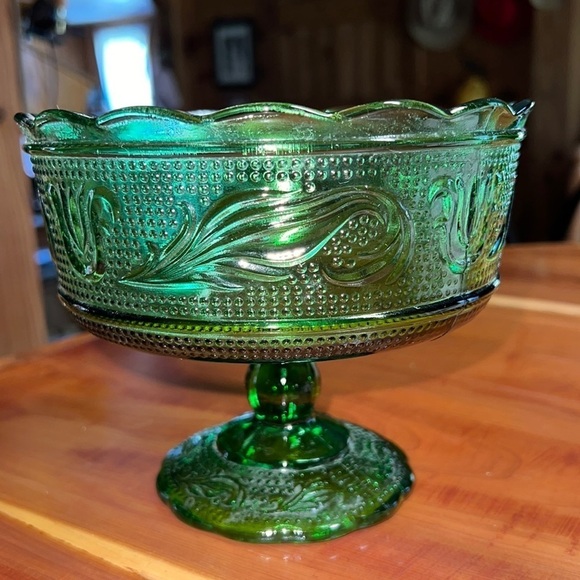 Vintage Other - Vintage EO Brody Footed Green Candy Dish